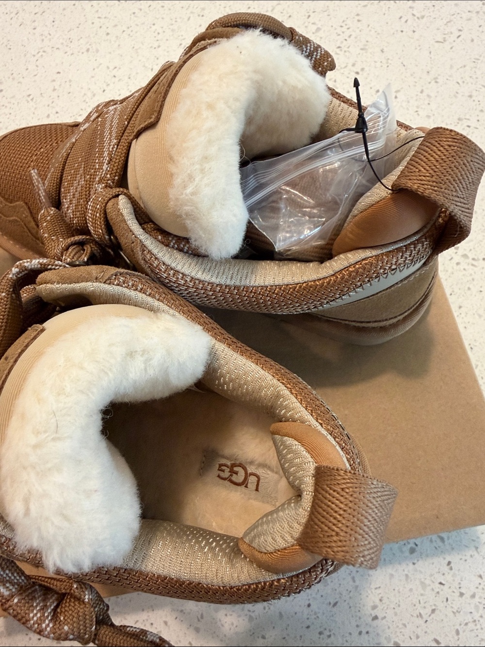 UGG Women’s Lowmel Suede & Mesh Lace-Up Boot Sneaker in Chestnut - Picture 5 of 8